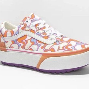 Vans Old Skool Stacked UV Ink Peace Platform Sneakers